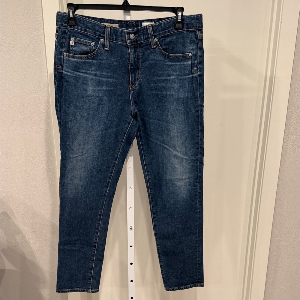 AG Adriano Goldschmied Beau Slouchy Skinny High Rise Jeans Dark Wash 30 - Picture 3 of 13